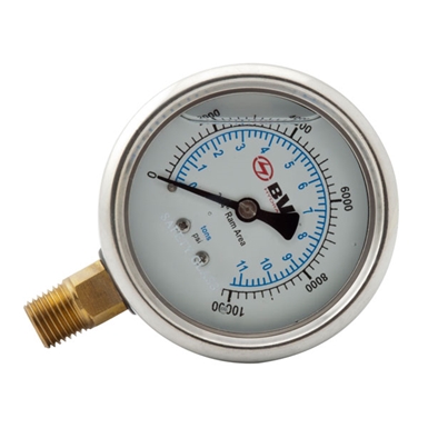 BVA Hydraulics Wet Pressure & Weight Gauges GW2514-0515LB