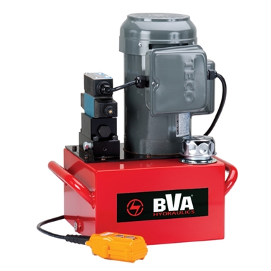 BVA Hydraulics Electric Pumps with Locking Solenoid Valve for Single Acting Cylinders PE40S3L02A