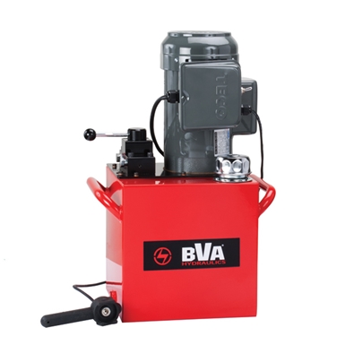 BVA Hydraulics Electric Pumps with Locking Manual Valve and Pendant Switch for Single Acting Cylinders PE50W3L05A