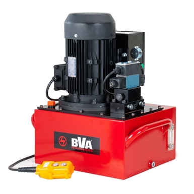 BVA Hydraulics Electric Pumps with 3 Phase Electric Motor for Double Acting Cylinders PE60S4L40J